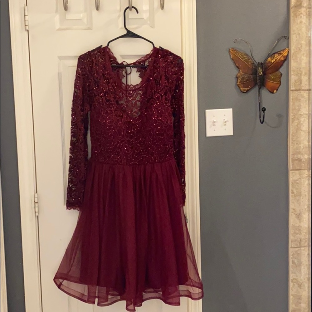 My Michelle burgundy formal dress size 15